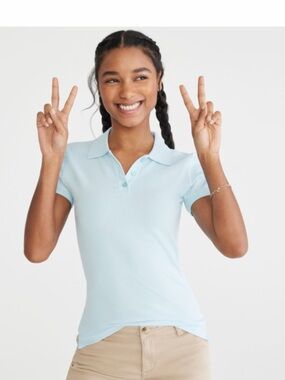 Light Blue Polo Shirt -Aeropostale Uniform Shirt